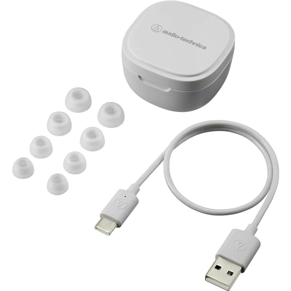 image 1 of Audio Technica Bluetooth Wireless Earbuds - White ATH-SQ1TWWH