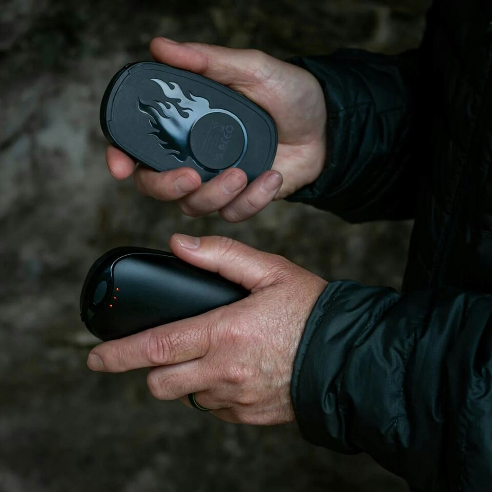 image 1 of Lifesystems Rechargeable Hand Warmers Magnetic Dual Palm Black