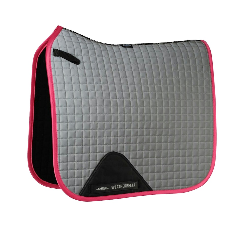 image 1 of Weatherbeeta Prime Reflective Horse Dressage Saddlepad - Silver/Pink - Pony