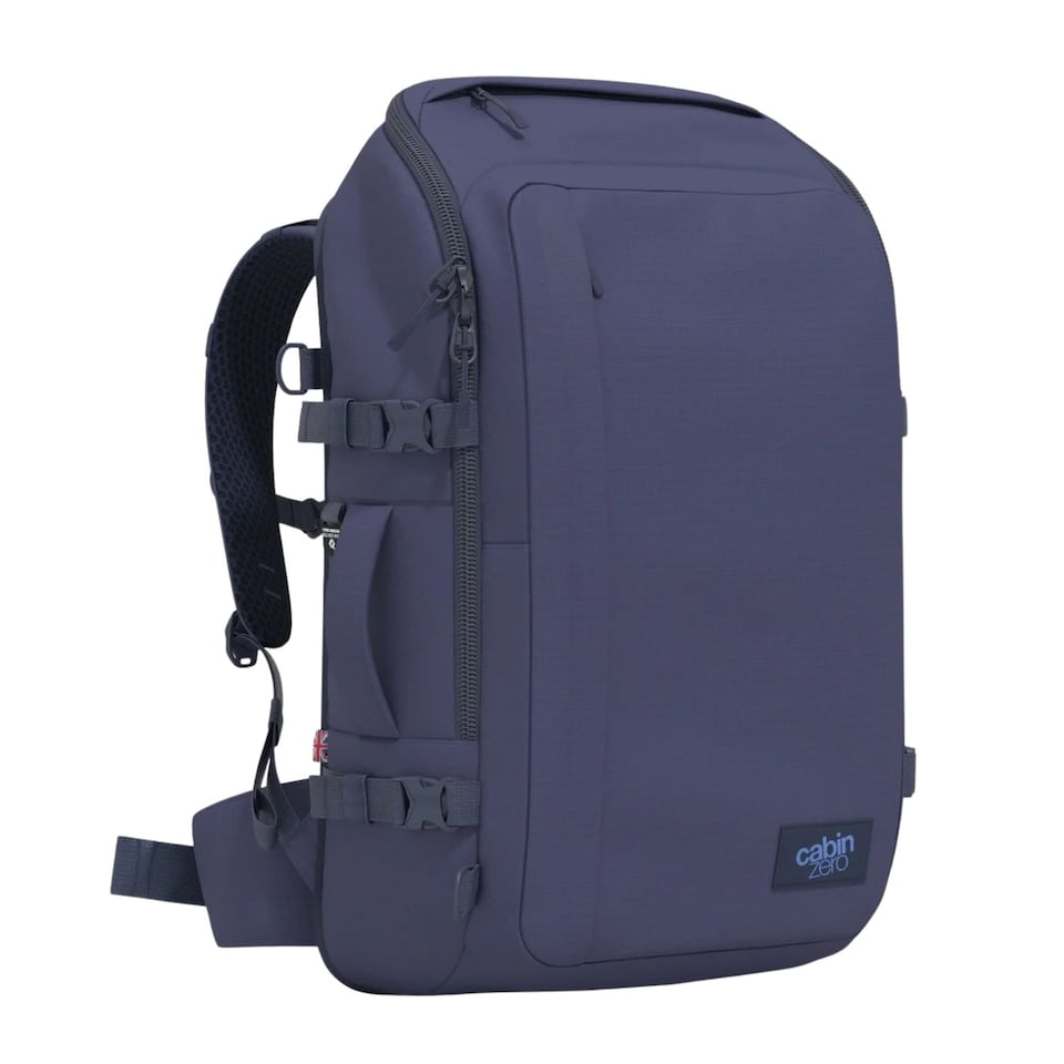 image 1 of CabinZero ADV Backpack 42L, Lightweight Water-Resistant Carry-On Travel Daypack | Blue | Galaxy