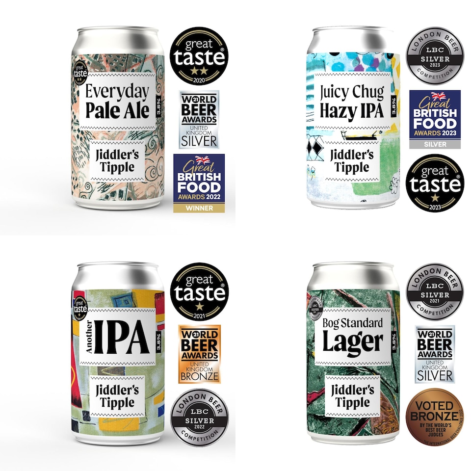 image 1 of Jiddler's Tipple Craft Beer & Snacks Gift Hamper for Men - The Ultimate Birthday Present - The Best Dad Gifts & Husband Gift Basket - 14 Pack Gift Hamper Basket
