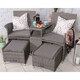 image 3 of Companion Garden Set with Pull-Out Footstools Including Cushions