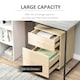 image 3 of HOMCOM Pedestal Office Mobile Filing Cabinet 2 Drawer Oak