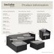 image 6 of Garden Furniture Set Lignano - modular outdoor sofa, 2 armchairs, coffee table | Black | black | 179 x 150 x 65 cm | 1