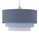 image 9 of Gabi - Blue Ombre Linen 3 Tier Ceiling Light Shade Blue
