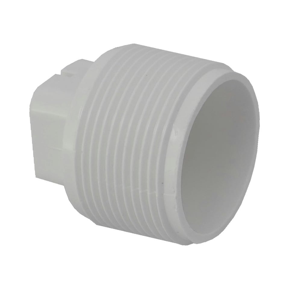 image 1 of Plastica 1.5in Threaded Plug White Pack of 10