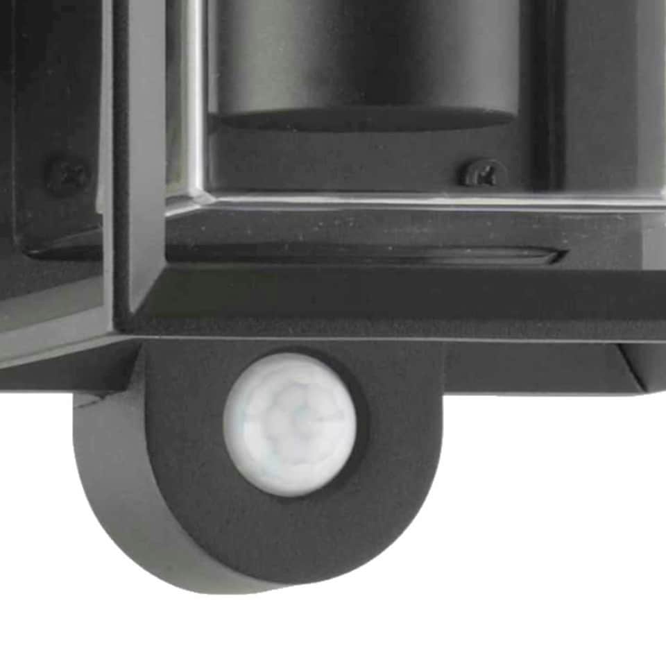 image 1 of Brandon - Black Motion Sensor Outdoor Wall Light Black | Clear