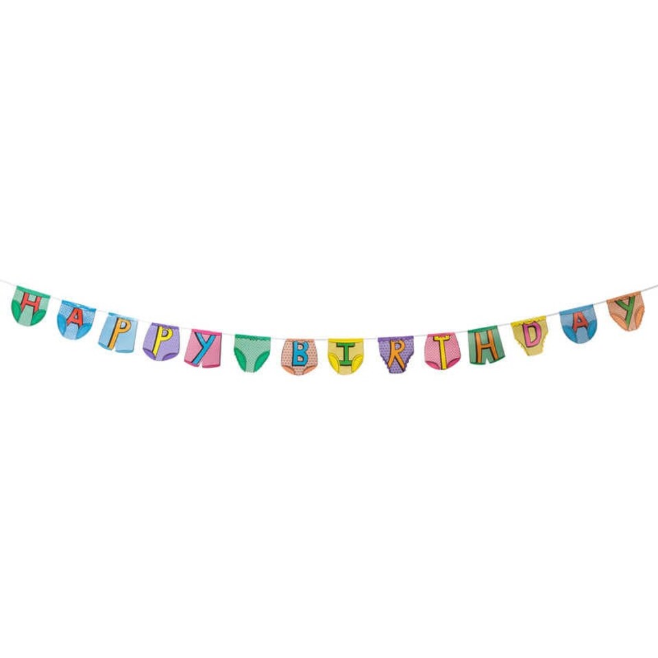image 1 of "HAPPY BIRTHDAY" Party Pants Bunting Multi