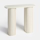image 3 of OHS Madison Console Table Ribbed Engineered Wood Entryway Display Desk | Cream | Cream