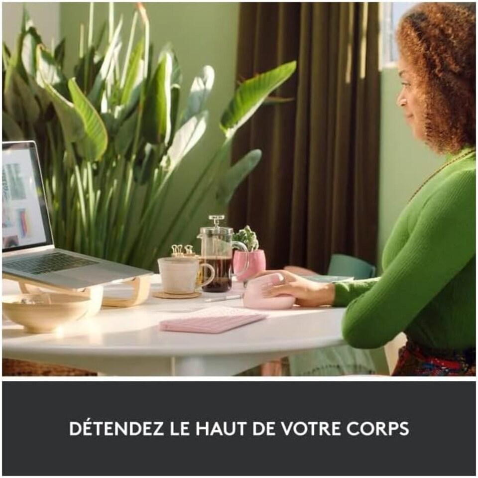 image 1 of Logitech Lift Vertical Ergonomic Mouse, Wireless, Bluetooth or Logi Bolt USB receiver, Quiet clicks, 4 buttons - Pink