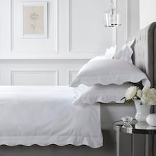 Appletree Scallop Edge Duvet Cover Set White