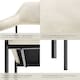 image 5 of Armchair Doe - durable fabric, black powder-coated legs, 120 kg load, 58 x 62 x 85 cm | White | velvet look off-white | 2