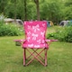 image 3 of OHS Kids Bows Camping Chair Folding Garden Outdoor Picnic Seat | Pink | Hot Pink
