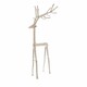 image 1 of Large Standing Stag Ornament - Metal - L21 x W28 x H69 cm - Silver