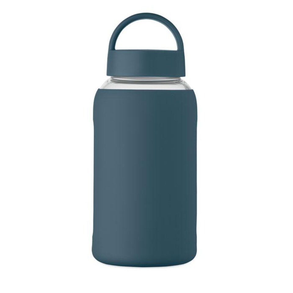 image 1 of MidOcean Boris Borosilicate Glass 600ml Water Bottle | Blue | French Navy | 1