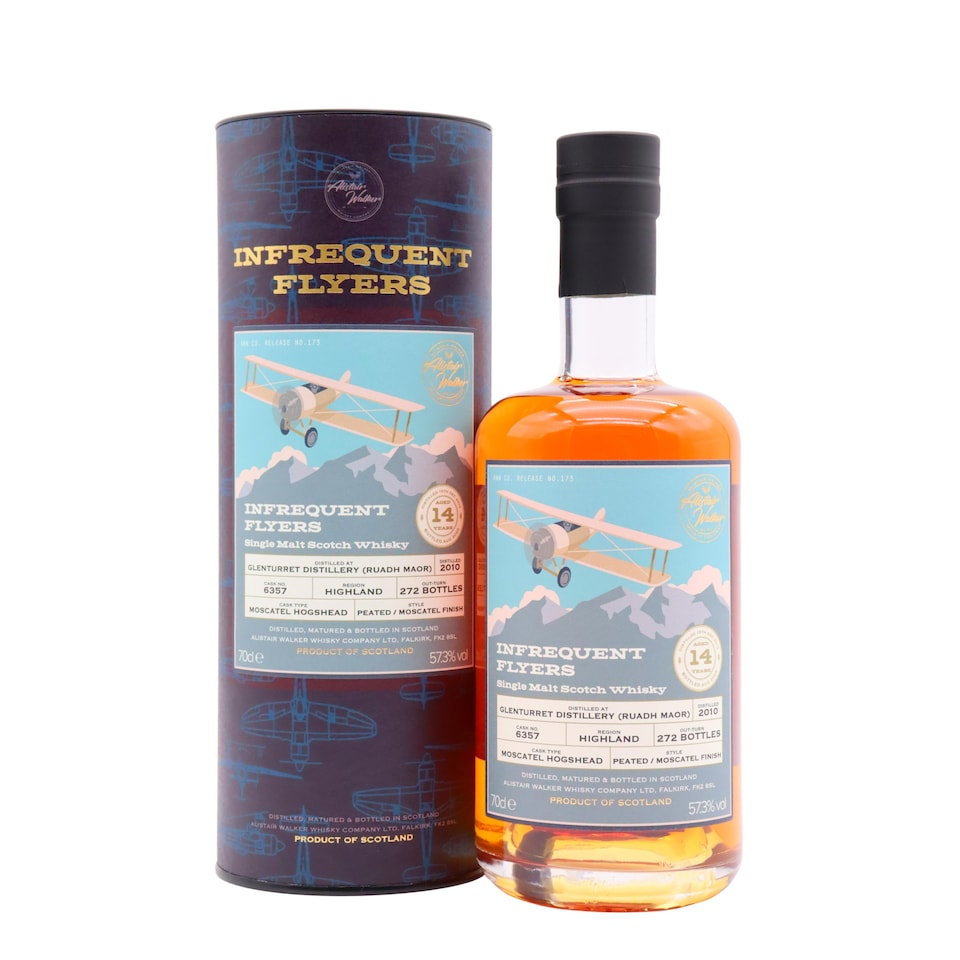 image 1 of Glenturret - Ruadh Maor - Infrequent Flyers Single Cask No. 6357 2010 14 year old Whisky | Multi | Glenturret - Ruadh Maor - Infrequent Flyers Single Cask #6357 - 2010 14 year old Whisky 70cl 57.3% ABV | 1