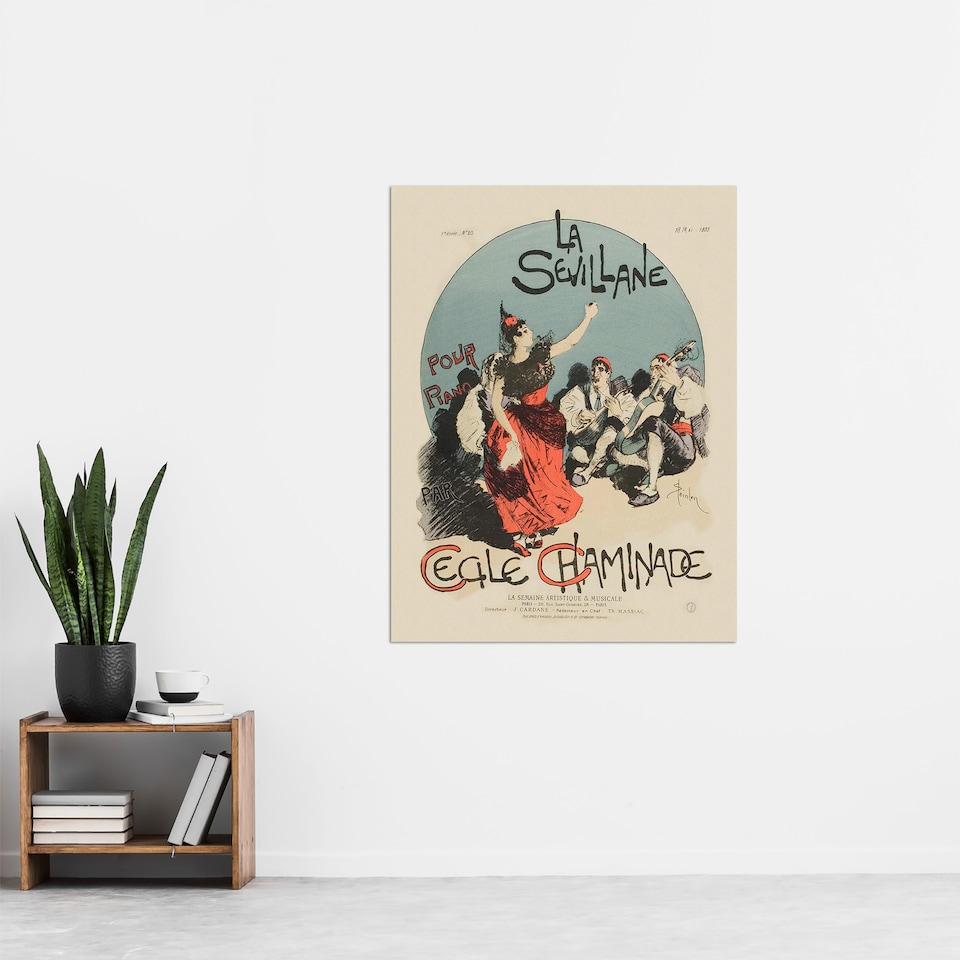 image 1 of Overture Cover for Woman from Seville Steinlen Huge Wall Art Poster Print
