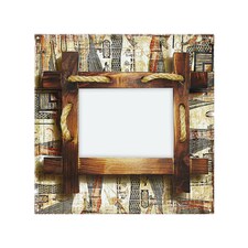 Rustic Egyptian Wooden Frame Splash Back | White