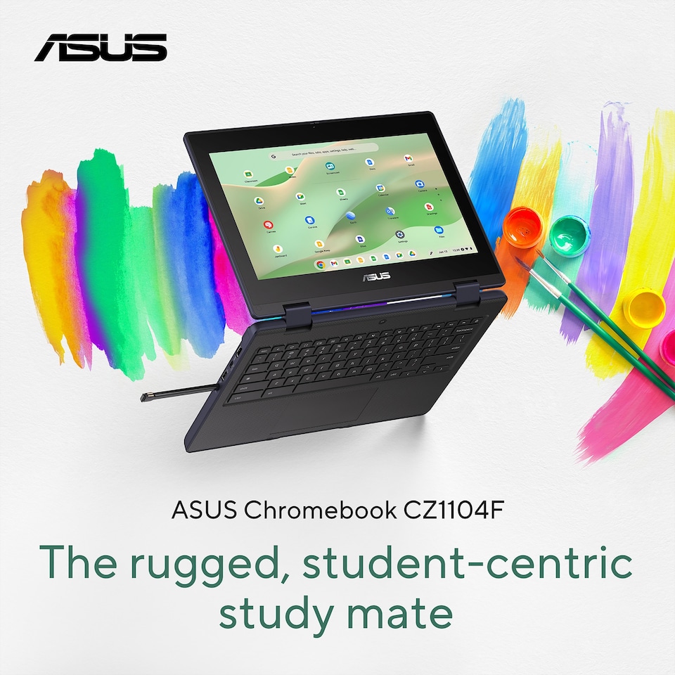image 1 of ASUS Chromebook CZ11 Flip MediaTek Kompanio 520 4GB 64GB eMMC 11.6-Inch Touch Laptop
