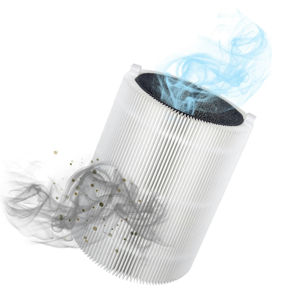 image 1 of SPARES2GO Filter for Blueair Air Purifier Blue Pure 511 HEPASilent Particle HEPA Carbon Sleeve (Pack of 2 Filters)