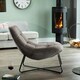 image 3 of Merced Fabric Accent Chair - Dark Grey