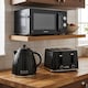 image 2 of Daewoo Argyle Kettle Toaster And Microwave Set Black
