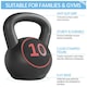 image 5 of Yaheetech 3pcs HDPE Kettlebell Set with Storage Rack 5/10/15lb