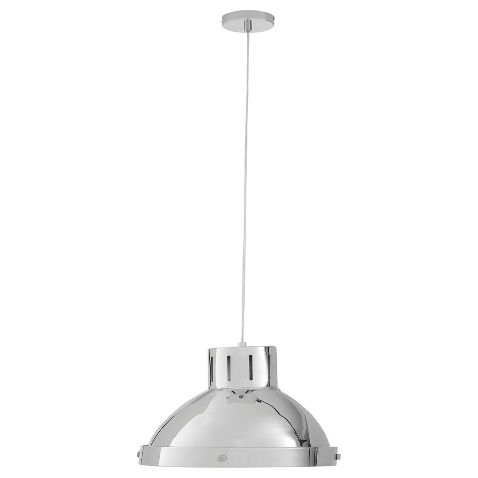 image 1 of Interiors by Premier Jasper Bowl Shaped Pendant Light with Chrome Finish