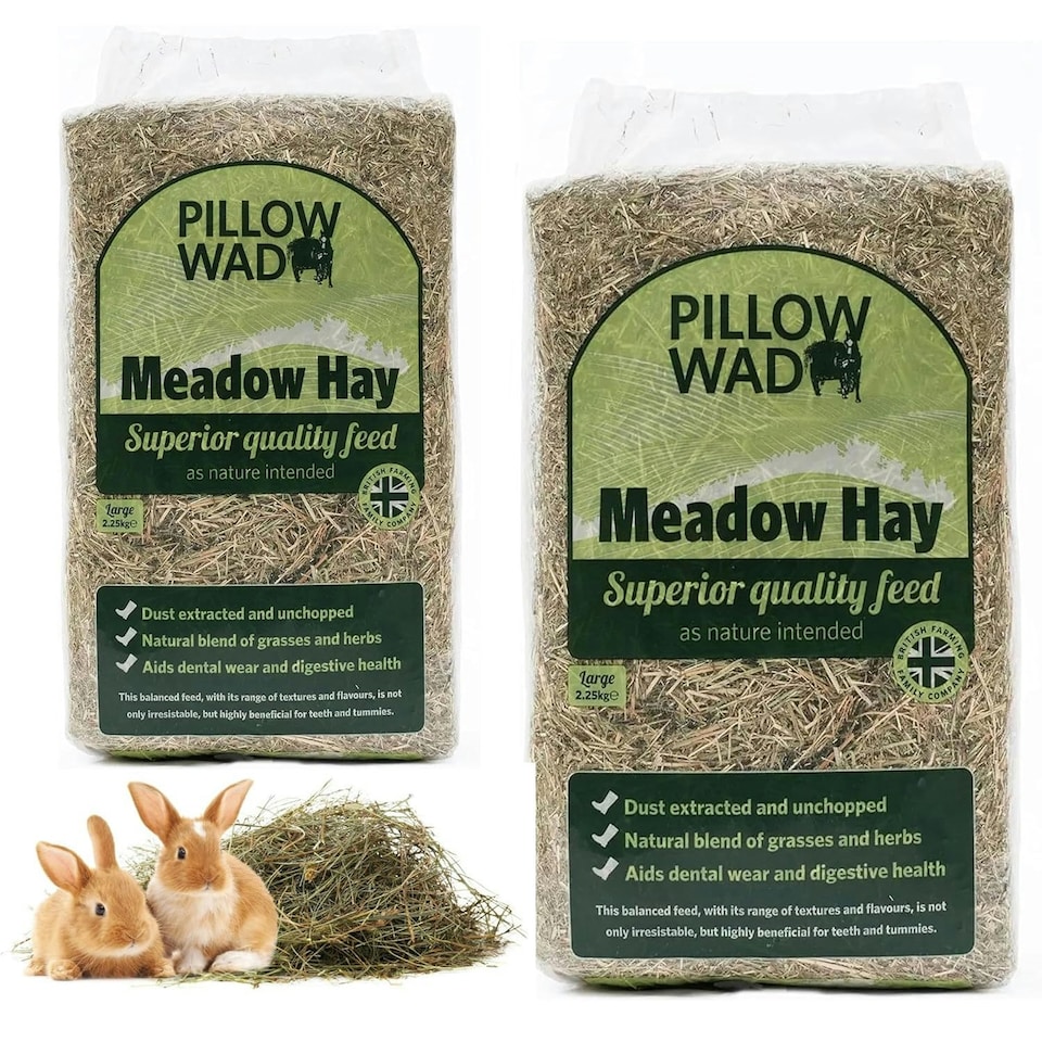 image 1 of 1 Bag Of 2.25kg Natural Dried Grass Fresh Meadow Hay Perfect For Rabbit Food & Hay For Smaller Animals