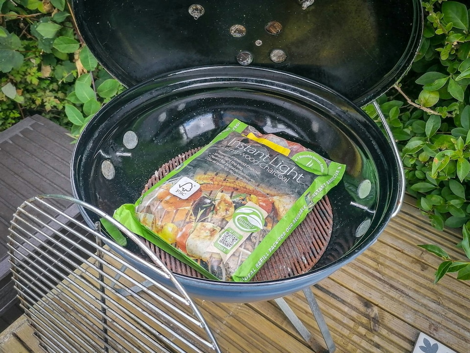 image 1 of 12 X Bar-Be-Quick Instant Light Grab & Grill Bags- Lumpwood Charcoal- 450g each bag