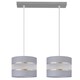image 1 of Helen Straight Bar Pendant Ceiling Light Grey, Silver 45cm