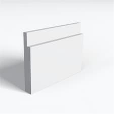 Pack of 20 (Total 20 Units) - Moisture Resistant MDF Primed 1 Step Skirting Board & Rebate - 15mm (T) x 94mm (H) x 3050mm (L)