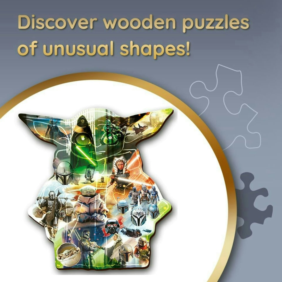 image 1 of Trefl Mysterious Grogu Wooden Puzzle - 505 Pieces