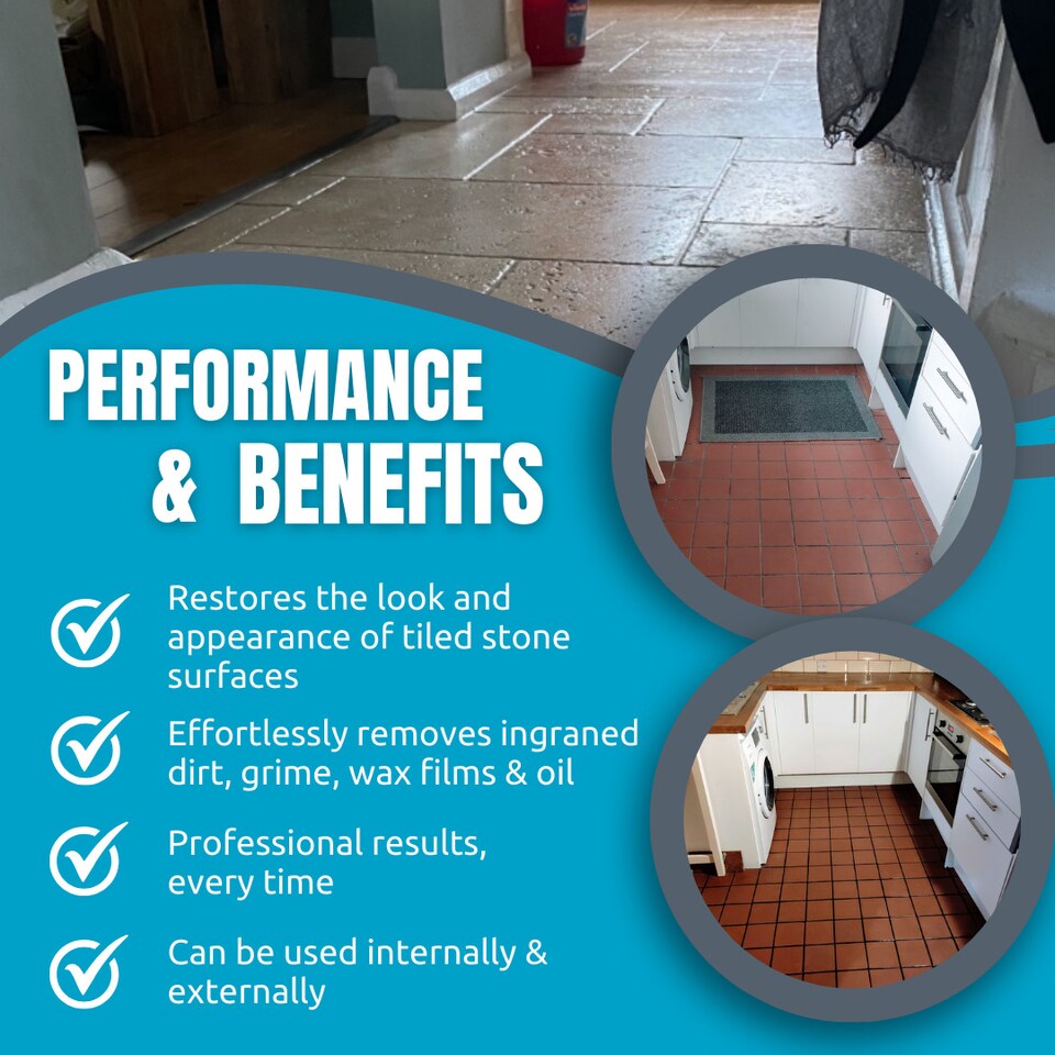 image 1 of Smartseal Heavy Duty Tile and Stone Cleaner, Bathroom Cleaner, Floor Cleaner, Remove Stains on Grout and Stone Surfaces, 1L