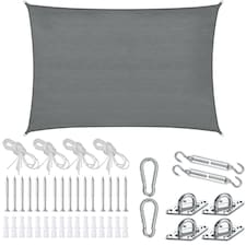Sun Sail Sonny, UV Protected, Water-Resistant and Anti-Tear | Grey | grey | 3 x 4 m | 1