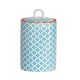 image 1 of Nicola Spring Hand-Printed Kitchen Canister - 1 Litre - Blue | Multi | Multi