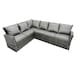 image 4 of Fimous 9 Seat Rattan High Back Corner Sofa Set Patio Coffee Table Set with 2 Big Stools Dark Grey Mixed