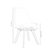image 10 of 5PCs Dining Set - a White Dallas Dining Table & Set of 4 Lorenzo Tulip Chairs with Padded Seat | Black