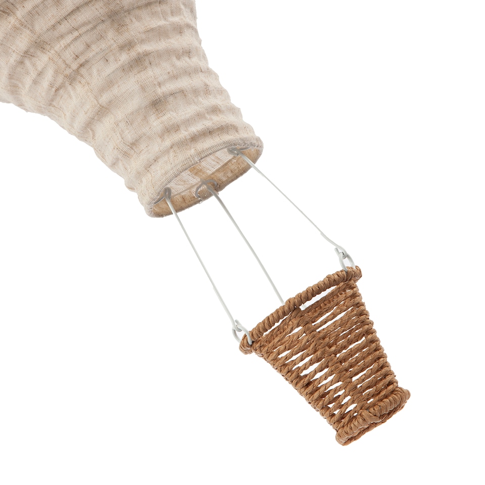 image 1 of Modern Hot Air Balloon Oatmeal Linen Easy Fit Pendant Lighting Shade
