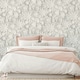 image 3 of Fine Decor Dimensions Floral Wallpaper - White - 32.8ft x 21in White