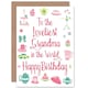 image 1 of To The Loveliest Grandma Gran in World Birthday Greeting Card