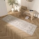 image 1 of OHS Vintage Print Washable Indoor Carpet Floor Rug Runner, 66x200cm - Natural Yellow | Natural | 66x200cm