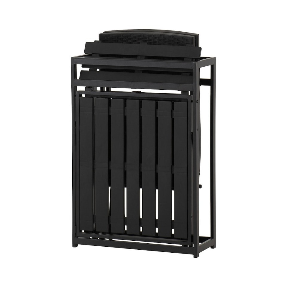 image 1 of Foldaway 1 and 2 Garden Set - Metal - Plastic - Black