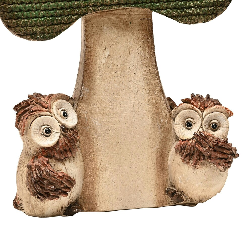 image 1 of Country Living 2 Owls with a Mushroom Ornament