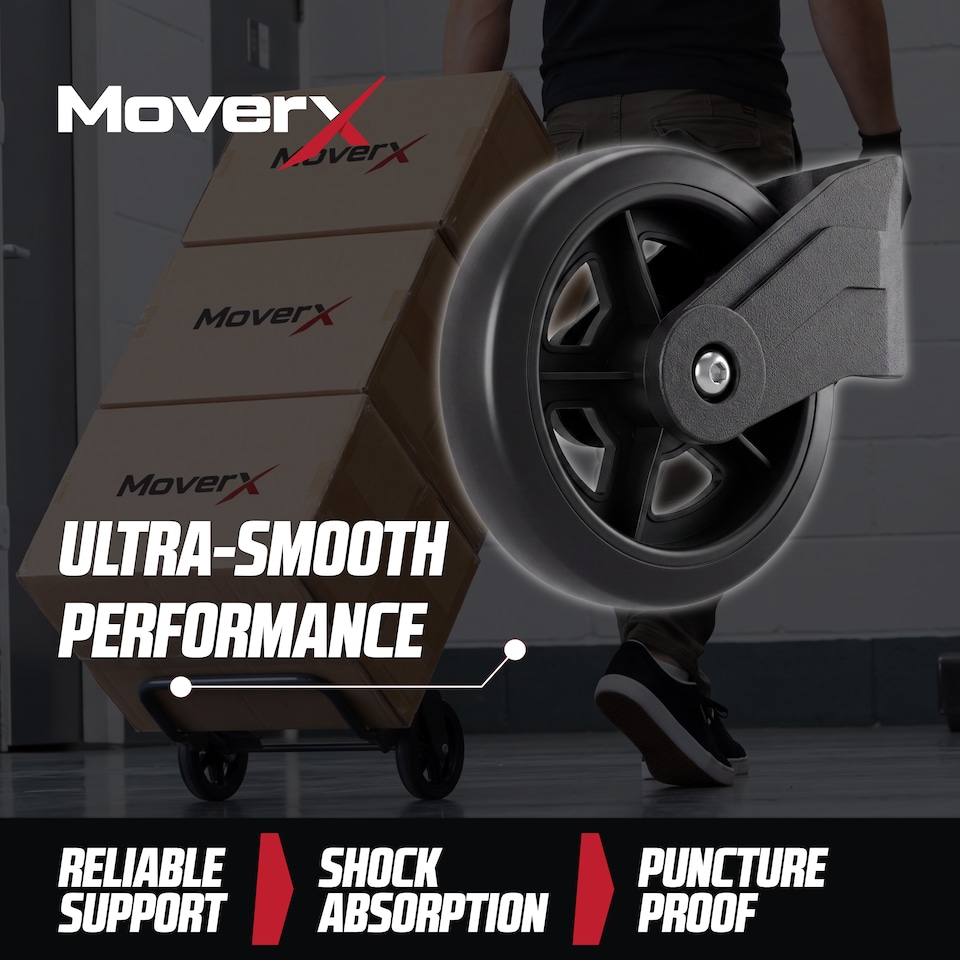 image 1 of MoverX 85kg Folding Aluminium Sack Truck / Hand Truck Trolley, Lightweight Telescopic