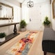 image 2 of KUKOON Bright Multicolour Distressed Abstract Runner Rug 60cm x 240cm Multi