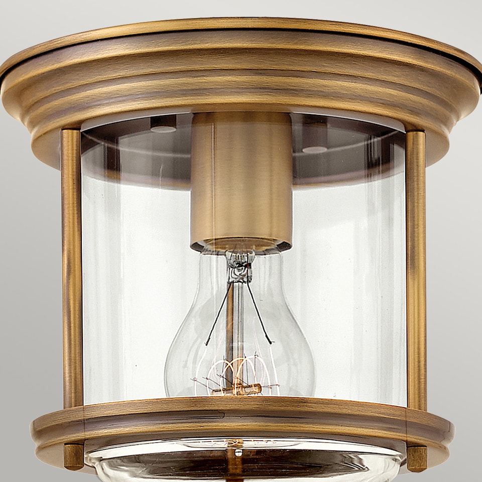 image 1 of Hinkley Hadrian 1 Light Flush Mount Brushed Bronze with Glass IP44