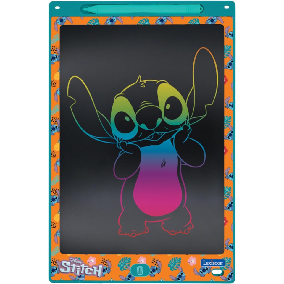 image 1 of Lexibook CRT10D Stitch 11 inch Multicolor Learning Drawing E-ink Tablet with Stencils