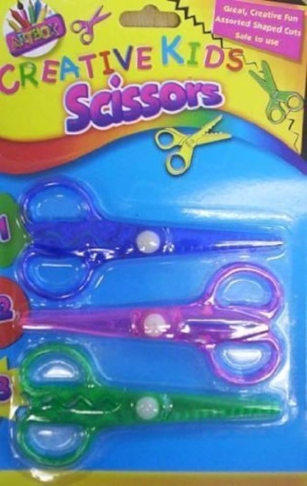 image 1 of Artbox creative kids scissors - pack of 3 assorted novelty shaped cuts