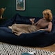 image 2 of icon Cecilia Bean Bag Sofa Midnight Blue Giant Velvet Bean Bag Chair Blue